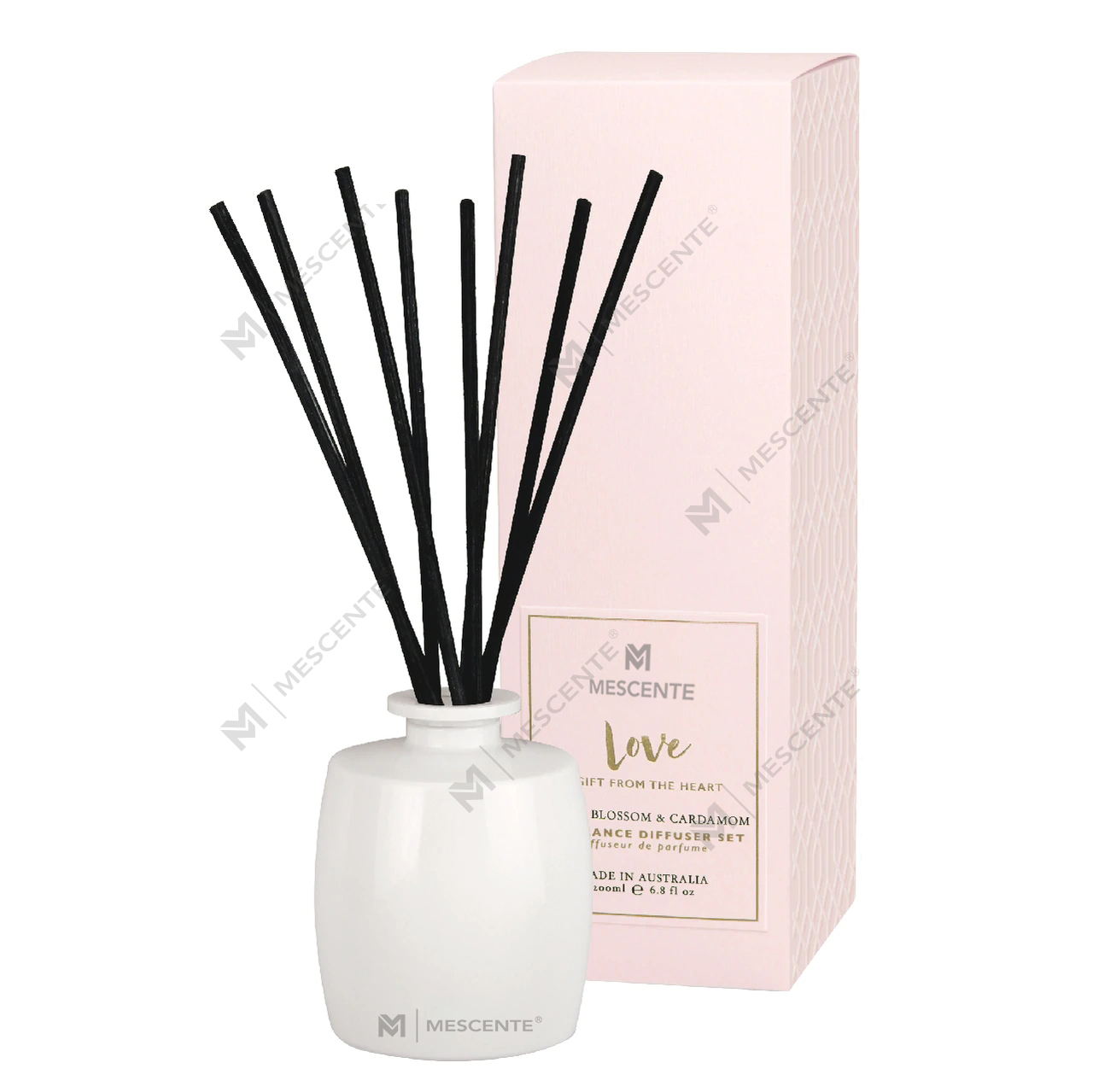M&Scent ขวดแก้วขนาดใหญ่ Home Essentials ชุดของขวัญไม้หอมกระจายกลิ่น Aroma Reed พร้อมก้านหวาย