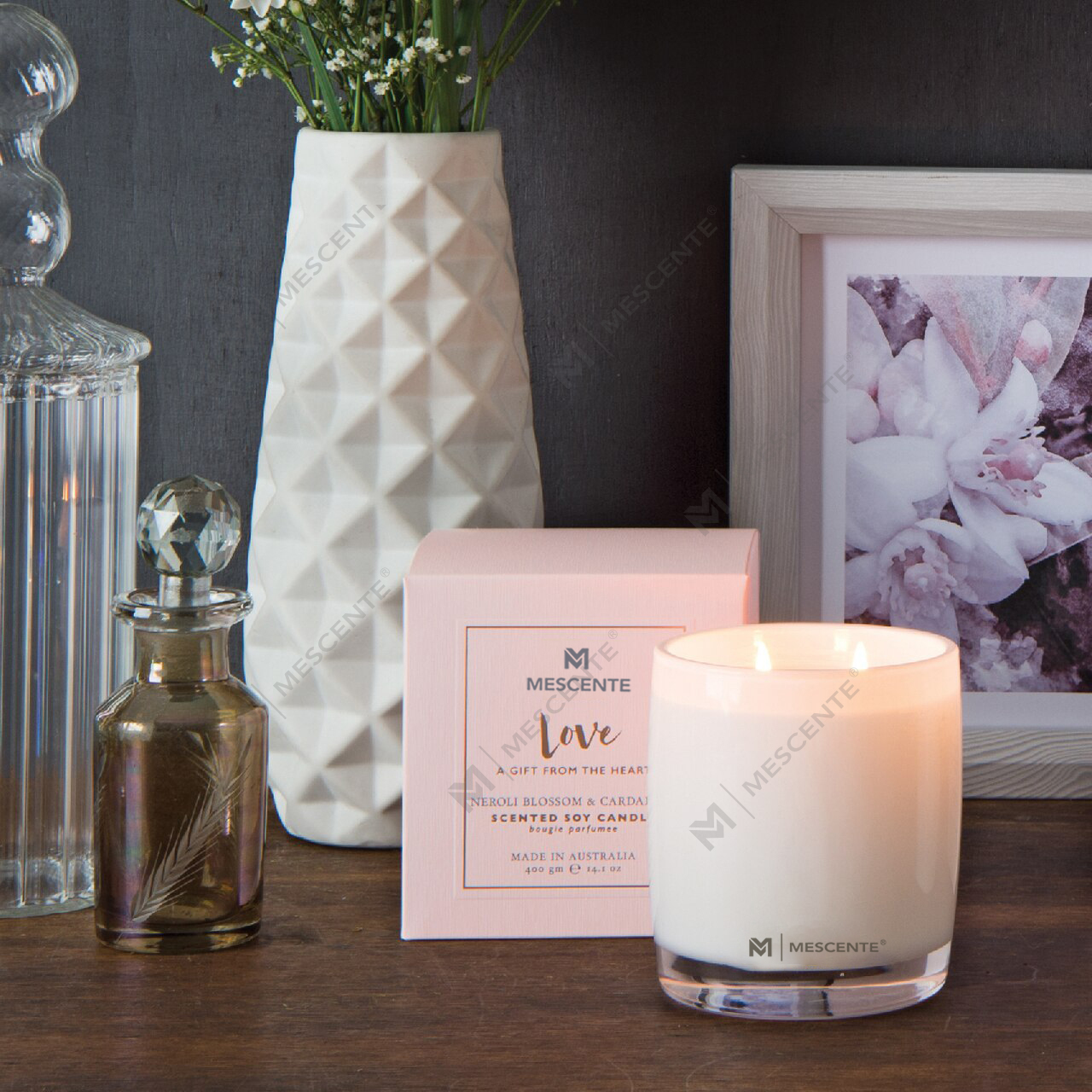 M&Scent ขวดแก้วขนาดใหญ่ Home Essentials ชุดของขวัญไม้หอมกระจายกลิ่น Aroma Reed พร้อมก้านหวาย