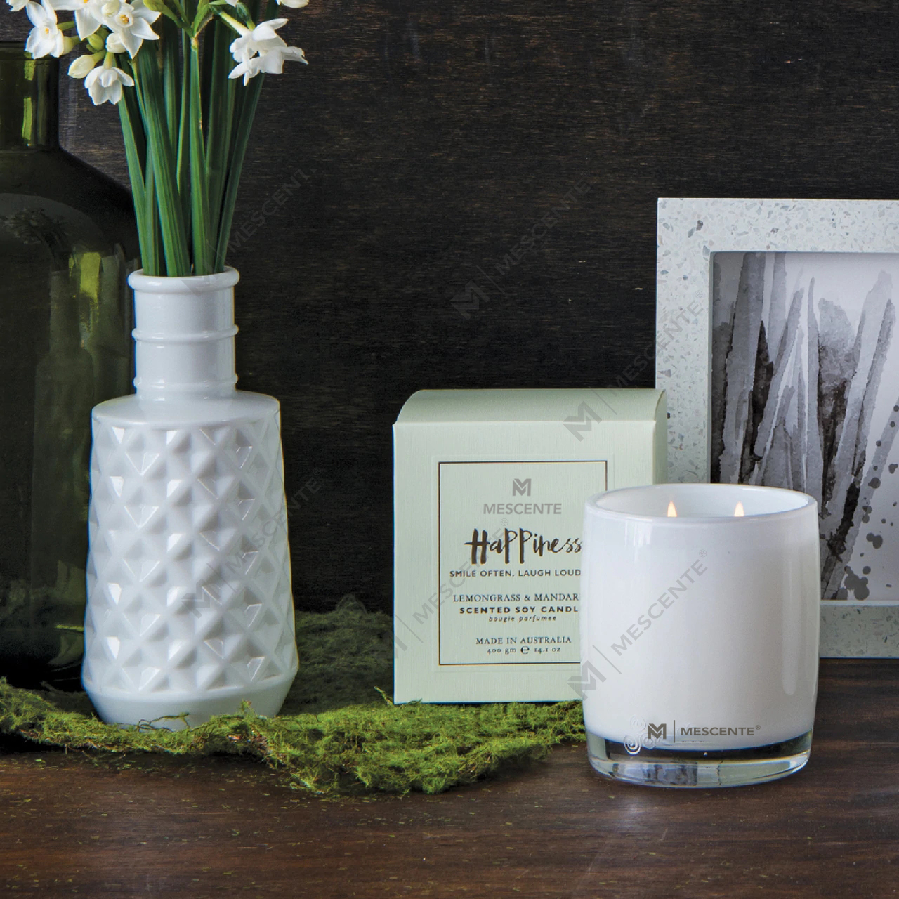 M&Scent ขวดแก้วขนาดใหญ่ Home Essentials ชุดของขวัญไม้หอมกระจายกลิ่น Aroma Reed พร้อมก้านหวาย