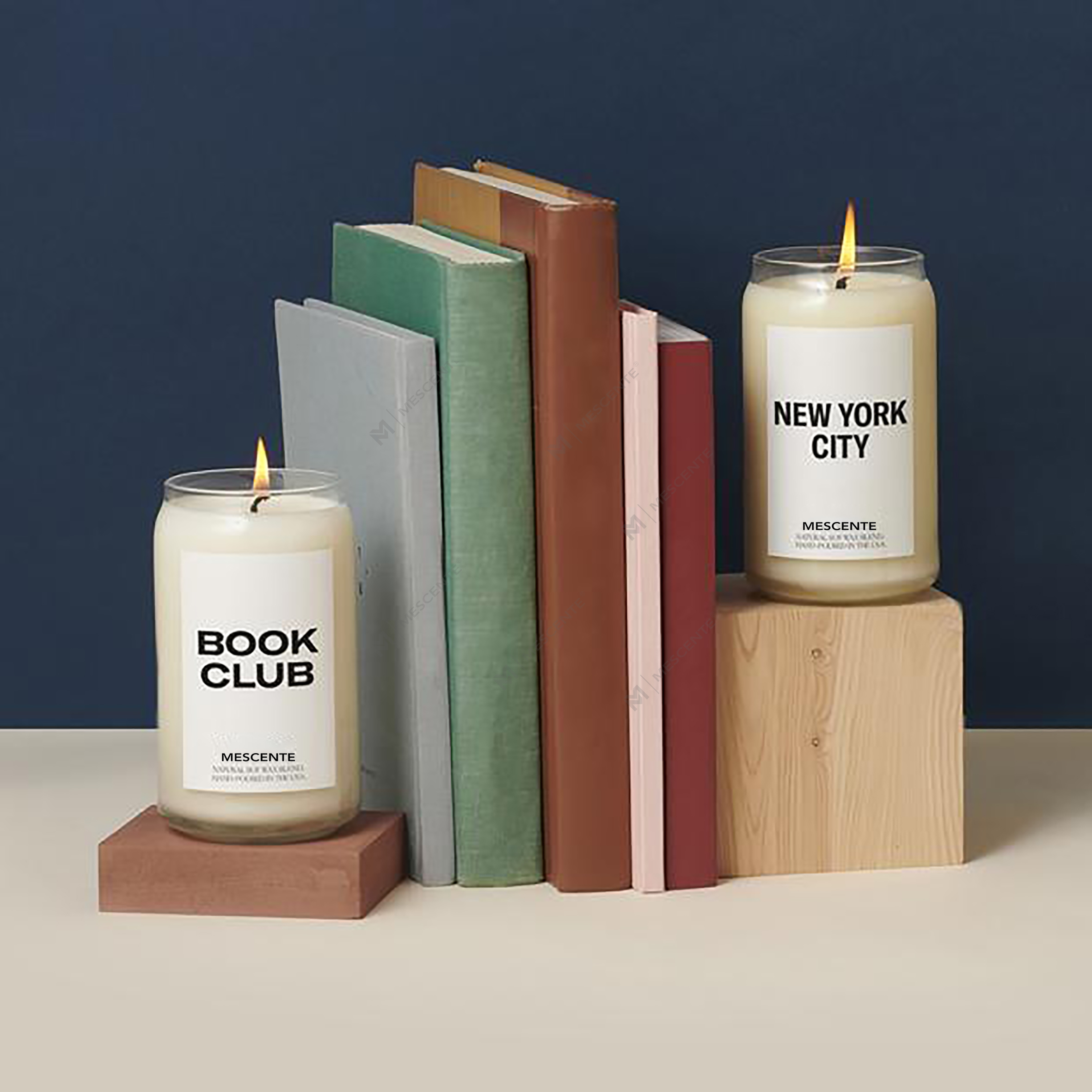 M&Scent เทียนเซรามิกมิลค์กี้ Woodwick ออร์แกนิกที่กำหนดเอง, ภาชนะเทียน