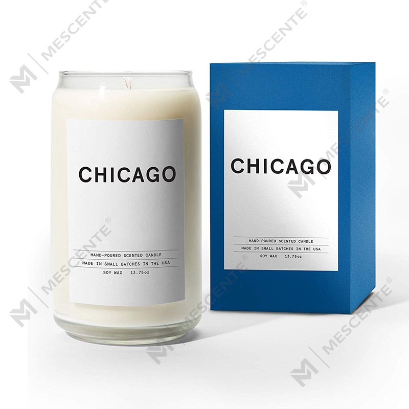 M&Scent เทียนเซรามิกมิลค์กี้ Woodwick ออร์แกนิกที่กำหนดเอง, ภาชนะเทียน