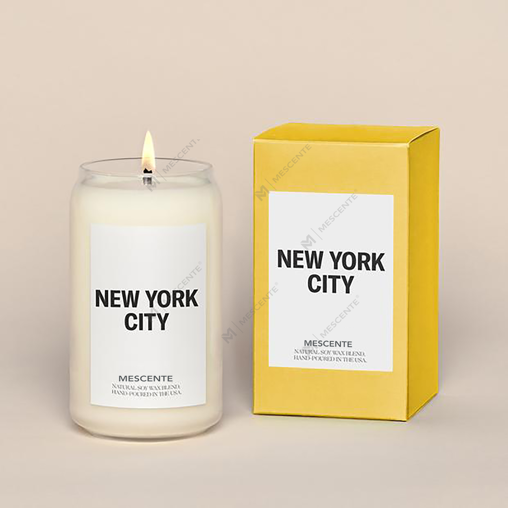 M&Scent เทียนเซรามิกมิลค์กี้ Woodwick ออร์แกนิกที่กำหนดเอง, ภาชนะเทียน