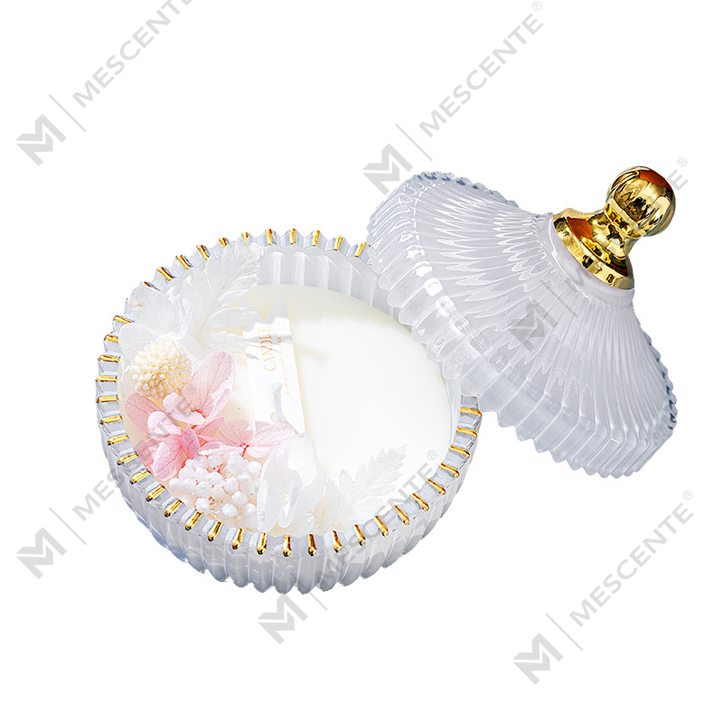 M&Scent ขายส่งราคาถูกที่กำหนดเองหรูหราฉลากส่วนตัวเสาหอมขี้ผึ้งถั่วเหลืองเทียนไม้ไส้ตะเกียงอโรมา