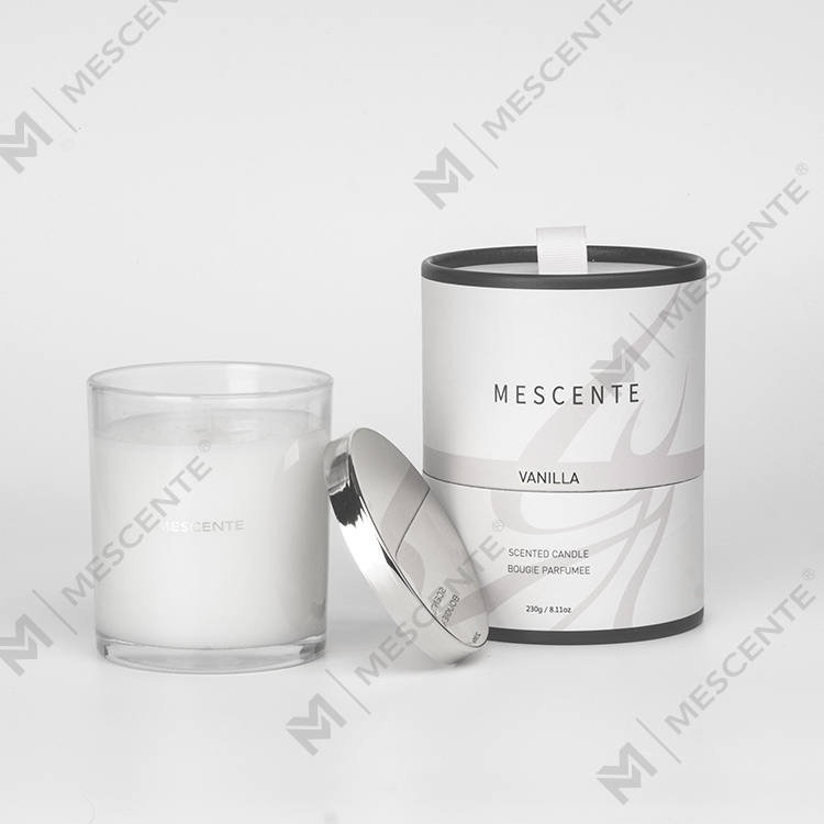 Mescente ขายส่งหรูหราฉลากส่วนตัวคริสต์มาสเทียนหอมด้วยไส้ตะเกียงไม้