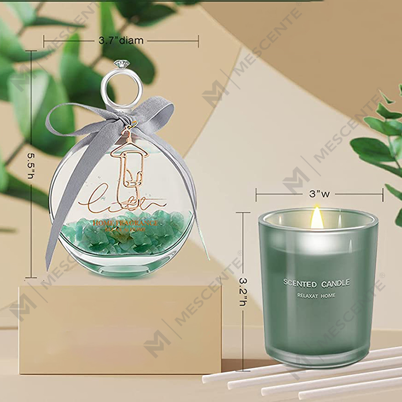 M&S cent เครื่องกระจายกลิ่นกกกลิ่นเลมอนโหระพาและชุดของขวัญเทียนหอมพร้อมแท่งสำหรับใช้ในบ้าน