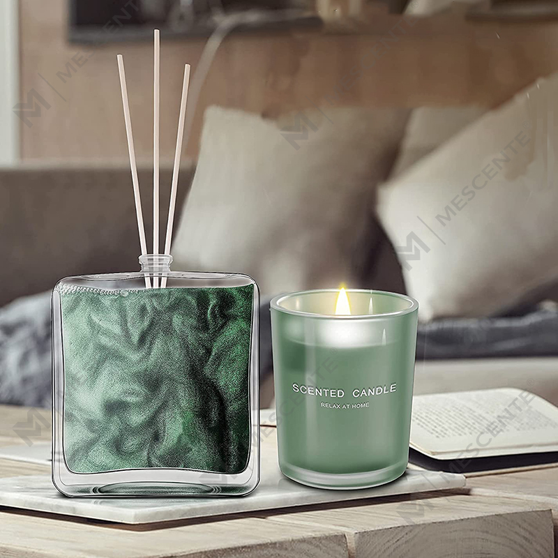 M&S cent เครื่องกระจายกลิ่นกกกลิ่นเลมอนโหระพาและชุดของขวัญเทียนหอมพร้อมแท่งสำหรับใช้ในบ้าน