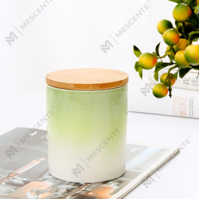 M&Scent ป้ายชื่อส่วนตัวของตกแต่งบ้านเทียนหอมแบบกำหนดเองในขวดเทียนเซรามิก