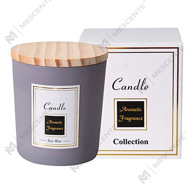เทียนถั่วเหลืองพิมพ์ลาย M&Scent เทียนไล่ยุงไม้จันทน์