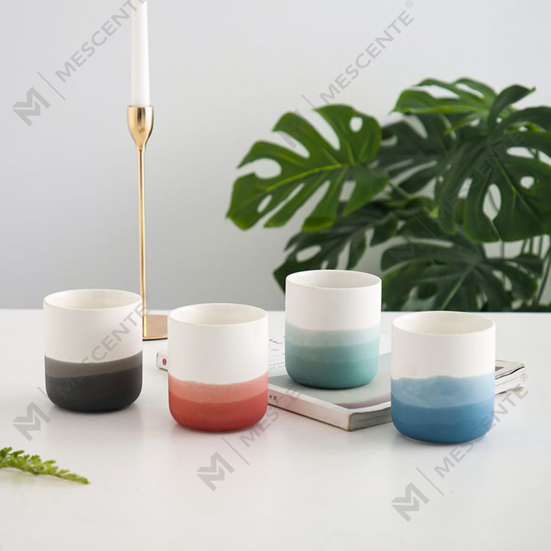 M&Scent Decorrative เซรามิกแจกันสีน้ำเงินและสีขาว เชิงเทียนทีไลท์ โคมไฟ และขวดเทียน