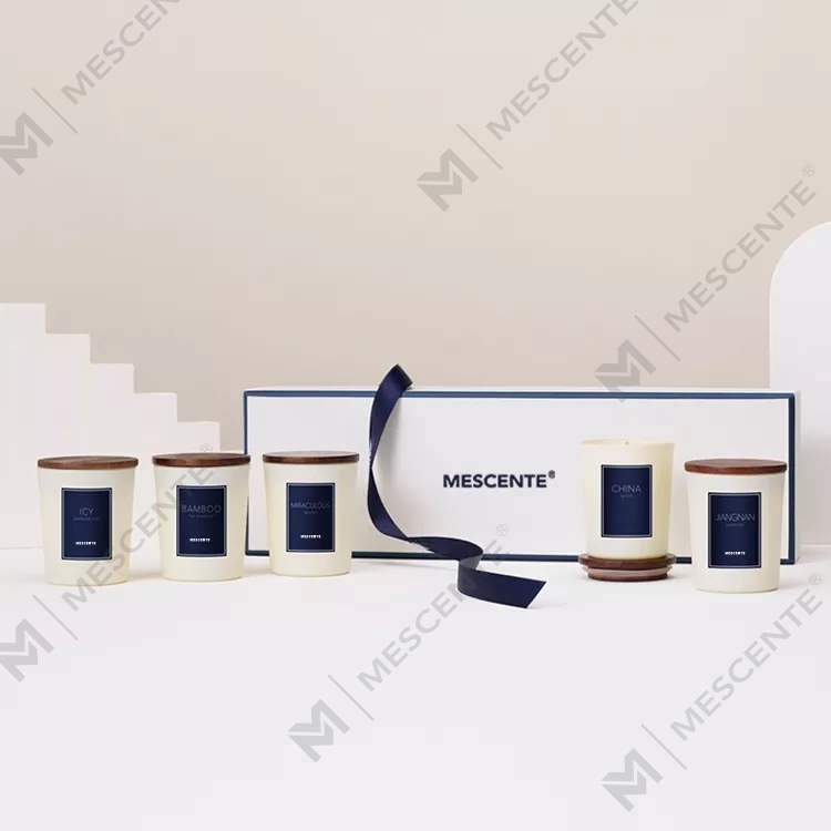 M&scent เทียนหอมน้ำมันหอมระเหยฉลากส่วนตัวขายส่งหรูหราพร้อมฝาปิด, เทียนอโรมา