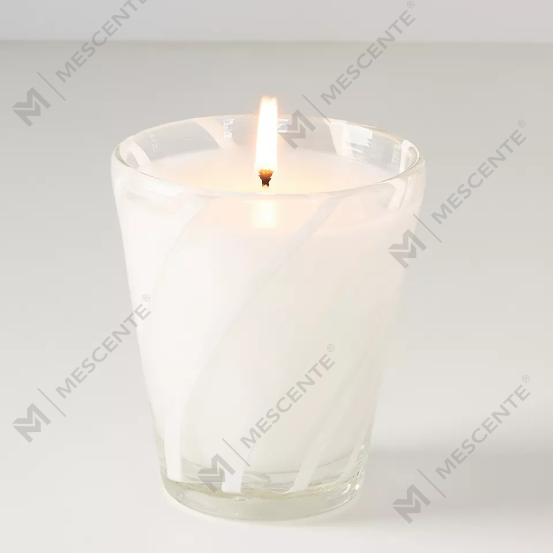M&Scent ขี้ผึ้งถั่วเหลืองสีขาวหรูหราส่วนบุคคลโลโก้งานแต่งงานเทียนหอม
