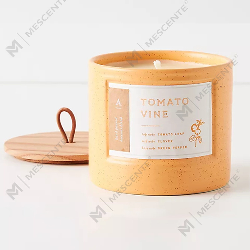 M&Scent ขวดเซรามิกสีฉลากส่วนตัว เทียนหอมขี้ผึ้งถั่วเหลือง
