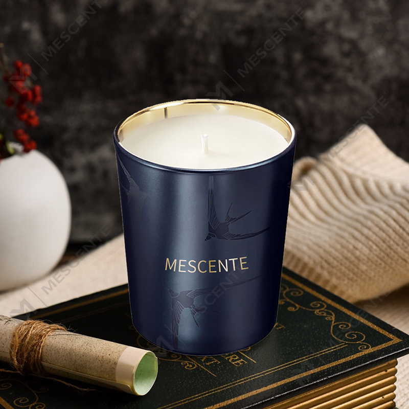 M&Scent เชิงเทียนแก้วแฮนด์เมดหรูหรา เสาเทียนหอมวานิลลาพร้อมคริสตัล