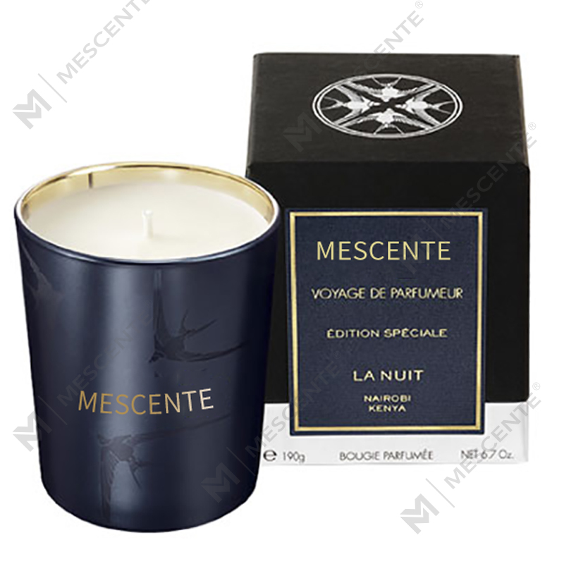 M&Scent เชิงเทียนแก้วแฮนด์เมดหรูหรา เสาเทียนหอมวานิลลาพร้อมคริสตัล
