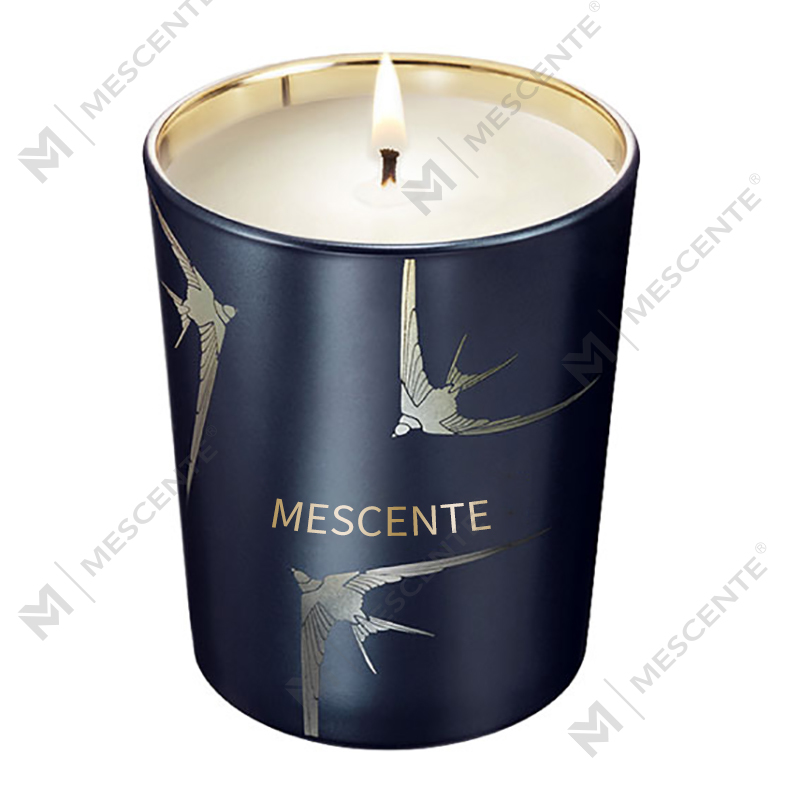 M&Scent เชิงเทียนแก้วแฮนด์เมดหรูหรา เสาเทียนหอมวานิลลาพร้อมคริสตัล