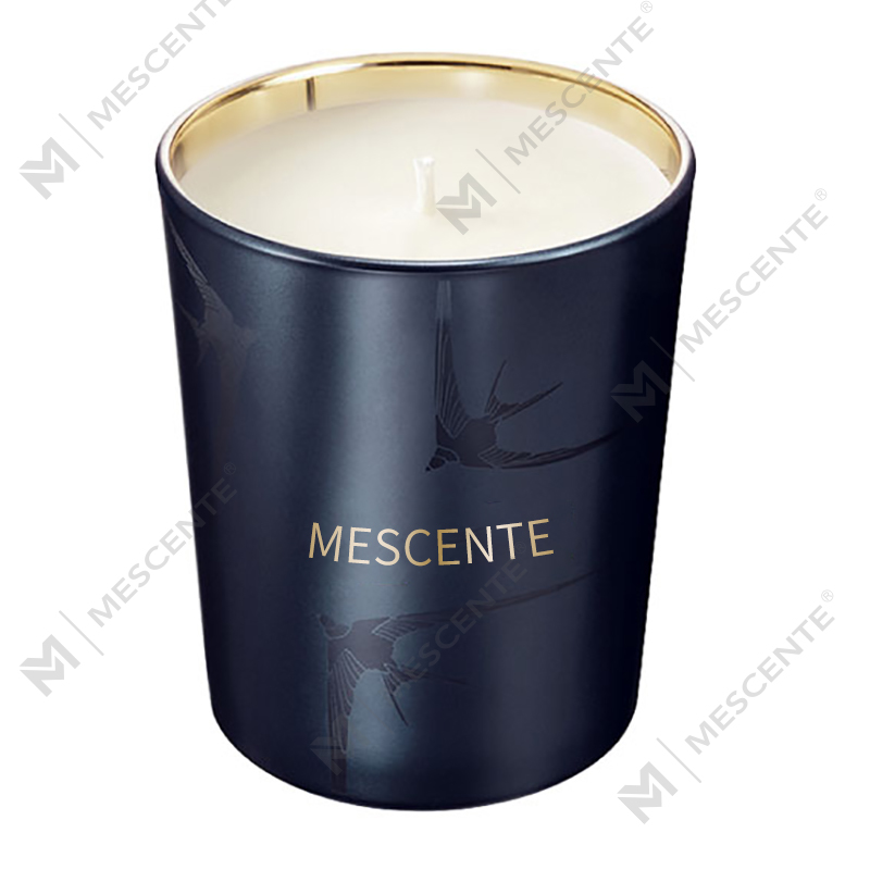 M&Scent เชิงเทียนแก้วแฮนด์เมดหรูหรา เสาเทียนหอมวานิลลาพร้อมคริสตัล