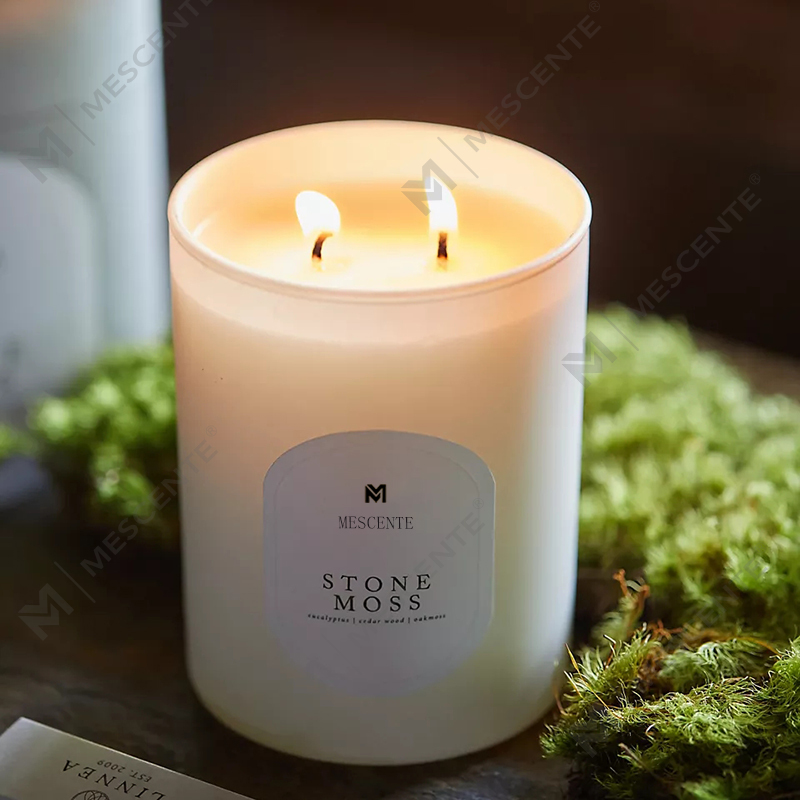 M&Scent โลโก้ที่กำหนดเองการทำสมาธิหินปลอดสารพิษสมุนไพรมือเทเทียนคริสตัลขี้ผึ้งถั่วเหลืองธรรมชาติ