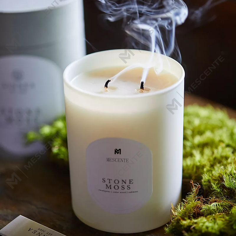 M&Scent โลโก้ที่กำหนดเองการทำสมาธิหินปลอดสารพิษสมุนไพรมือเทเทียนคริสตัลขี้ผึ้งถั่วเหลืองธรรมชาติ