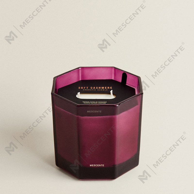 M&Scent เทียนหอมคริสต์มาสสุดหรู เทียนหอมอโรมาเธอราพีอโรมาเทียนขี้ผึ้งถั่วเหลืองในกล่องของขวัญขวดแก้วสีดำ