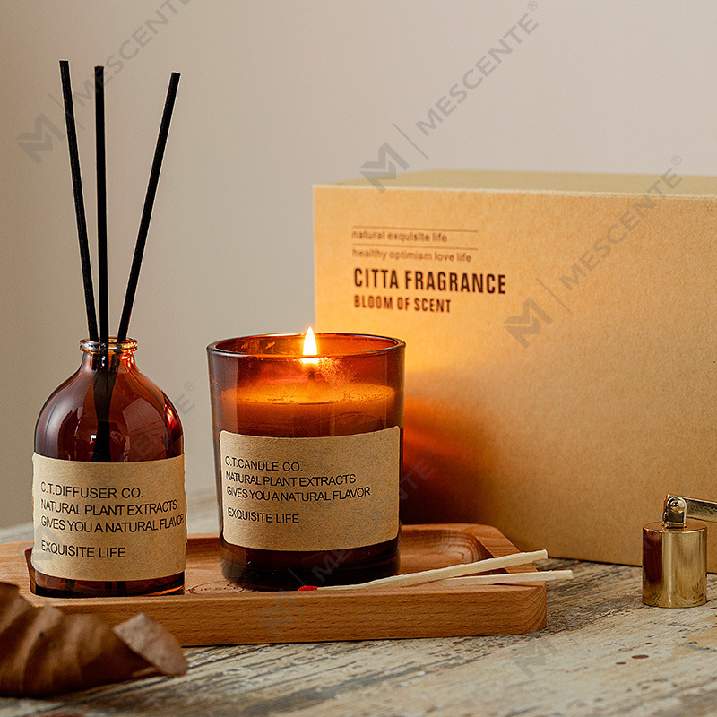 M&Scent ไม้หอมปรับอากาศและเทียนหอมตกแต่งบ้านสุดหรูพร้อมกล่องบรรจุภัณฑ์