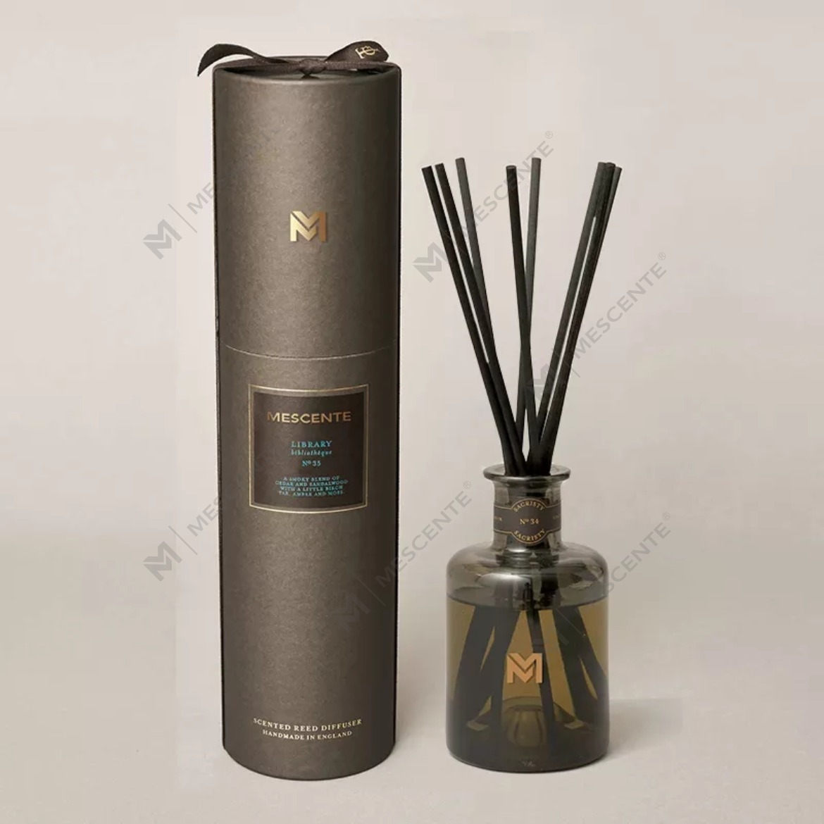 M&Scent ขายส่งน้ำหอมขวดดำสุดหรูขนาด 500 มล. เครื่องกระจายกลิ่นหอมกกพร้อมกล่องของขวัญ