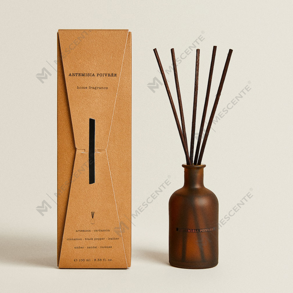 หรูหราขนาดใหญ่สีดำ Frosted ขวด 50ml 300ml ดอกไม้แห้ง AROMA Essential Oil Reed Diffuser น้ำมันชุดจำนวนมาก