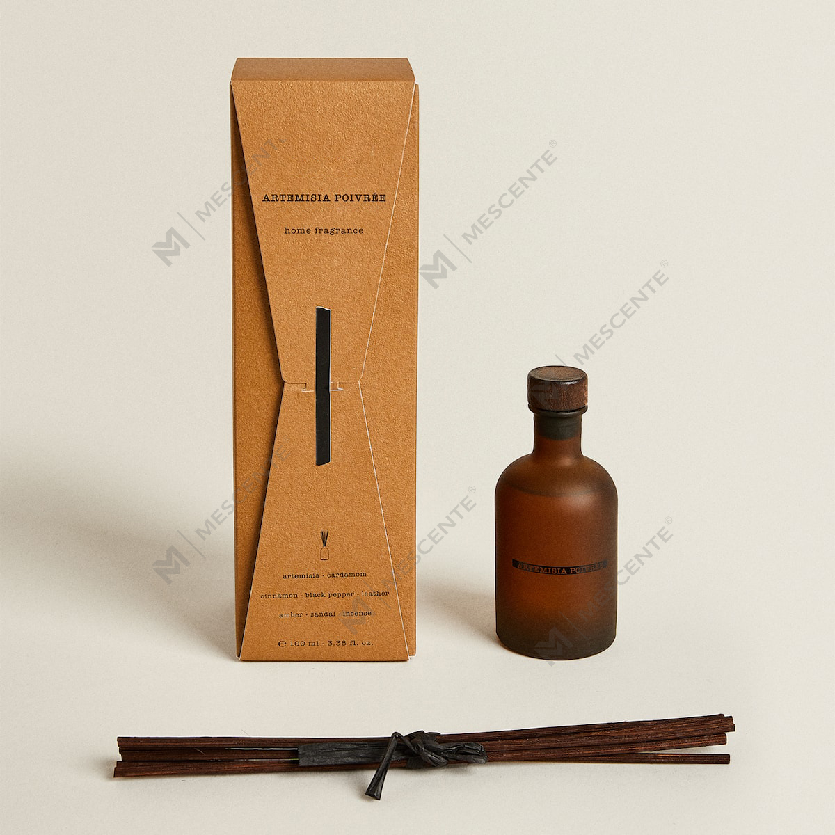 หรูหราขนาดใหญ่สีดำ Frosted ขวด 50ml 300ml ดอกไม้แห้ง AROMA Essential Oil Reed Diffuser น้ำมันชุดจำนวนมาก