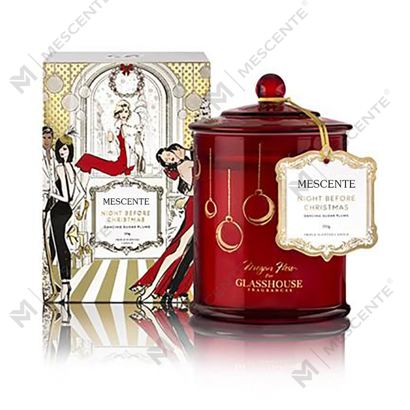 M&Scent ขายส่งหรูหราที่กำหนดเองฉลากส่วนตัวคริสต์มาสขวดทรงโดมเทียนหอมถั่วเหลืองพร้อมฝาปิด